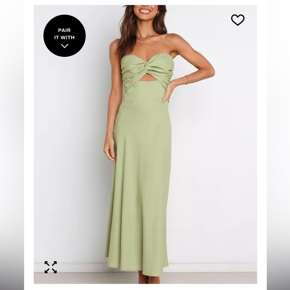 Petal & Pup Elegant Green Strapless Dress